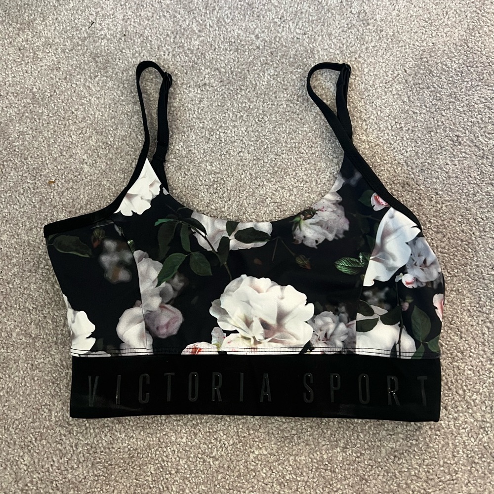 Victoria Secret sports bra black/floral size XS